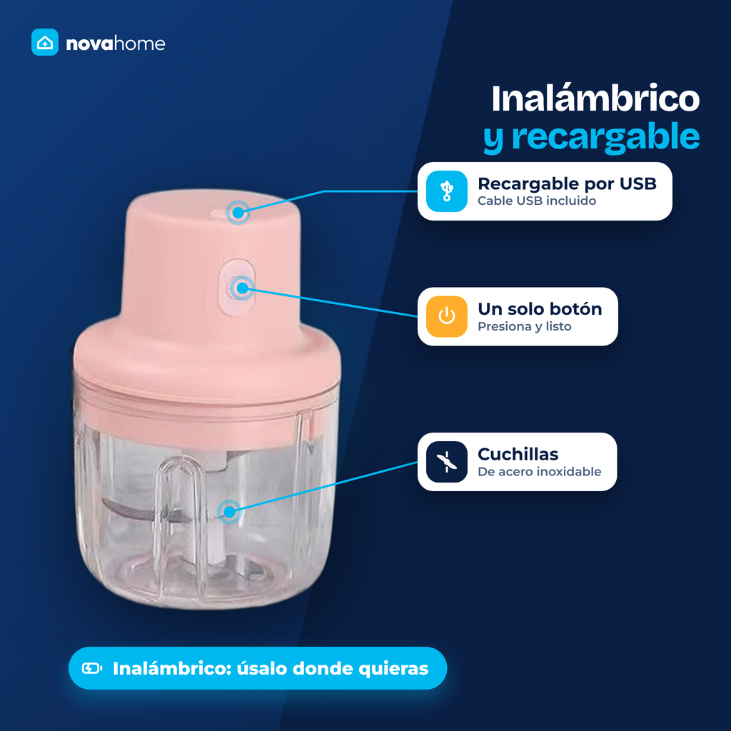 Picador eléctrico inalámbrico recargable por cable USB